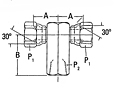 2253 NPSM X Internal Pipe Tee Adapter